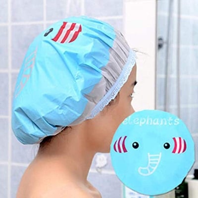 Picture of Waterproof Female Shower Cap Lady Women hat for baths