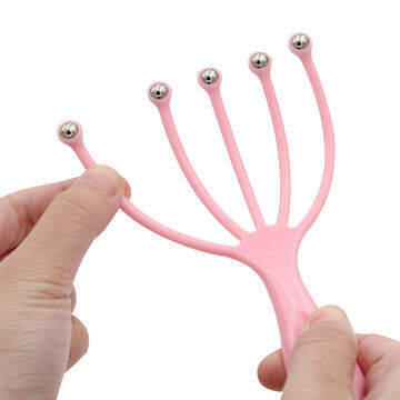 Picture of Scalp Massager Tool Protable Handheld Five Fingers Claw Steel Ball Relaxation Head Massager For Home Office Travel