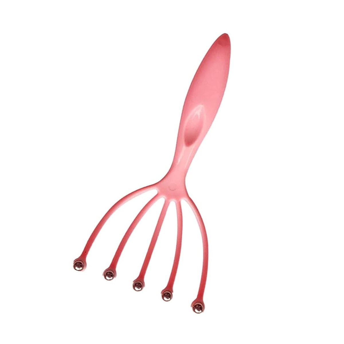 Picture of Scalp Massager Tool Protable Handheld Five Fingers Claw Steel Ball Relaxation Head Massager For Home Office Travel (Pink)