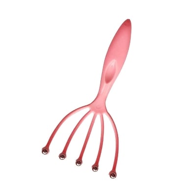 Picture of Scalp Massager Tool Protable Handheld Five Fingers Claw Steel Ball Relaxation Head Massager For Home Office Travel (Pink)