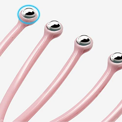 Picture of Scalp Massager Tool Protable Handheld Five Fingers Claw Steel Ball Relaxation Head Massager For Home Office Travel (Pink)
