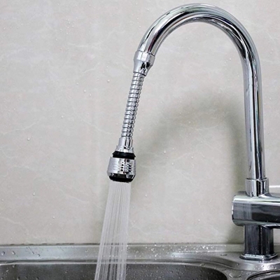 Picture of Kitchen Sink Spray Tap Extender – Shower Faucet Attachment with Hose for Washing, Filling & Rinsing – Water Saving Solution for Efficient Kitchen Tasks – Universal Fit-Silver