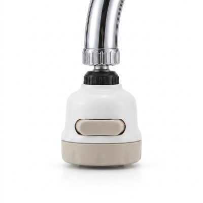 Picture of Adjustable Faucet Sprayer Head for Kitchen – 360° Rotation, High Pressure Nozzle with Dual Spray Options, Water Saving Filter Design, Easy to Use, Splash-Free ABS Build with Easy Setup-White