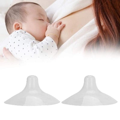 Picture of Retail Care 1 box Nipple Shield with Carrying Boxes, Silicone Nipple Protector Breastfeeding Nipple Guard Without BPA for Breastfeeding Nipple Extenders for Dear Mothers