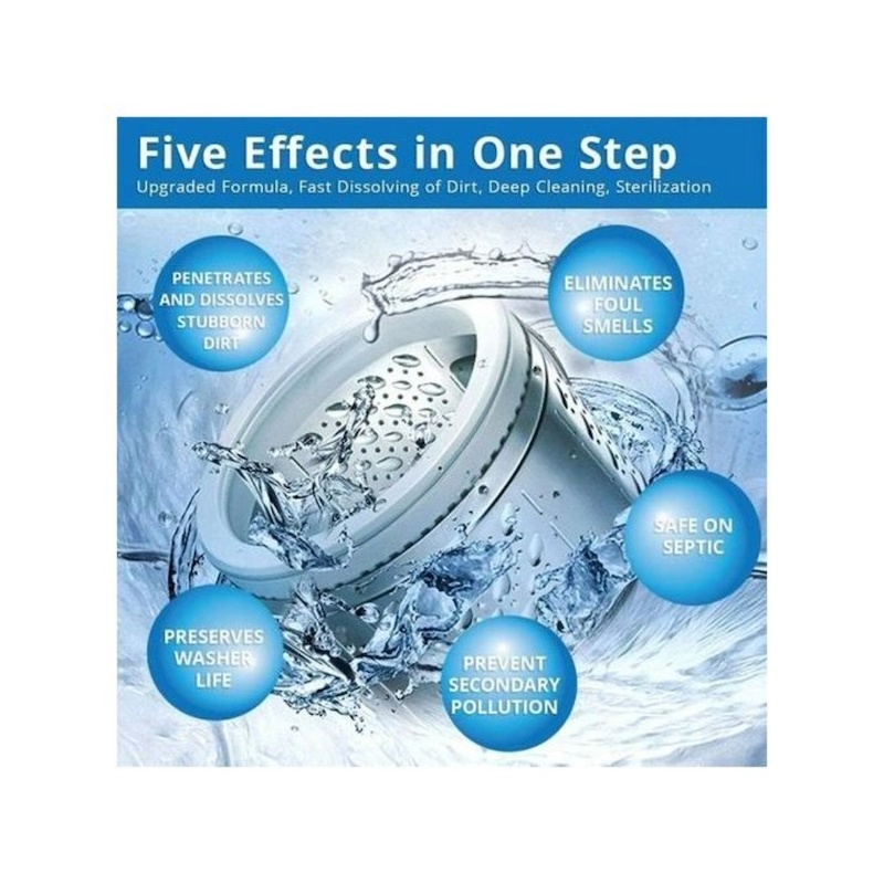 Picture of Deep Cleaning Washing Machine Tablets (12PCS) – Effervescent Formula, Eliminates Odors, Removes Stains, and Keeps Your Washing Machine Running Efficiently