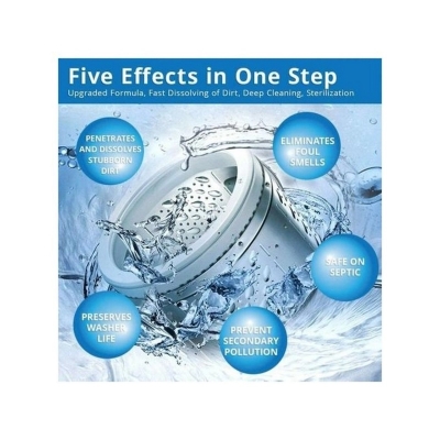 Picture of Deep Cleaning Washing Machine Tablets (12PCS) – Effervescent Formula, Eliminates Odors, Removes Stains, and Keeps Your Washing Machine Running Efficiently