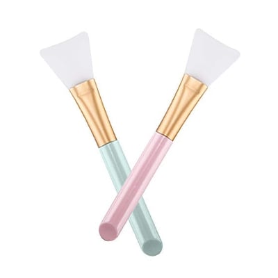 Picture of Retail Care 2 Pc Silicon Face Mask Brush Flexible Soft Facial Mask Apple Tricker Hairless Masterizer Mask Makeup Beauty Tool Mud, Clay, Charcol Mixed