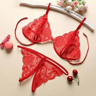 Picture of Sexy Lace & Net Non-Padded Bra for Women - Transparent, Stylish, Comfortable Fit