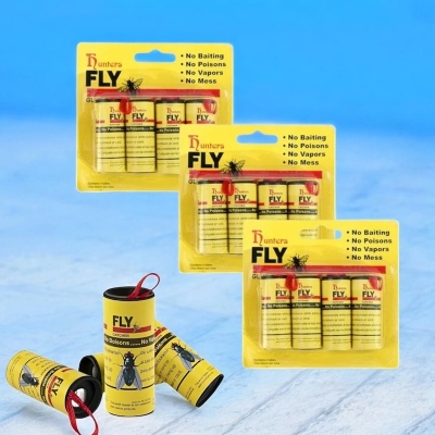 Picture of Highly Effective Fly Trap Kit – 12PCS Super Sticky Yellow Adhesive Paper for Controlling Whiteflies, Thrips, Aphids & Mosquitoes – Best for Indoor, Outdoor, Garden, Greenhouse & Farm Use – Eco-Friendly-Yellow
