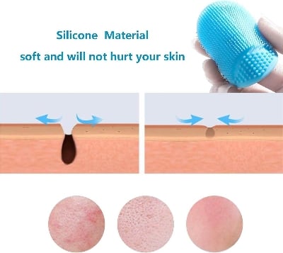 Picture of Soft Silicone Face Scrubber,Facial Cleansing Brush,Facial Exfoliation Scrub For Massage Pore Cleansing Blackhead Removing Deep Scrubbing For All Kinds Of Skins - Black Head Remover