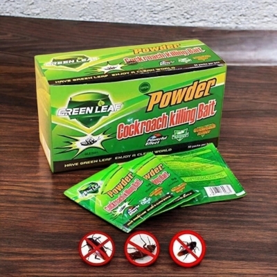 Picture of Cockroach Killing Bait Powder | Green Leaf 1-10 Pack | 5g Per Bag | Fast-Acting Insecticide | Best for Home, Kitchen & Storage Areas | Long-Lasting & Odor-Free Roach Control