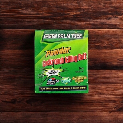 Picture of Cockroach Killing Bait Powder | Green Leaf 1-10 Pack | 5g Per Bag | Fast-Acting Insecticide | Best for Home, Kitchen & Storage Areas | Long-Lasting & Odor-Free Roach Control