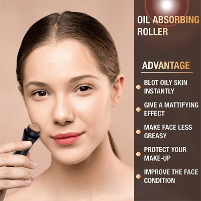 Picture of Oil-Absorbing Volcano Roller, Portable and Reusable anti-oil Facial tool, Oil Control Anytime, Anywhere, Suitable for Home Travel or out for Facial Massage