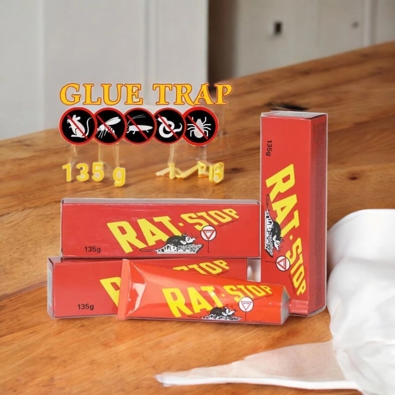 Picture of 135g Super Strong Mouse Glue Trap | Non-Toxic & Disposable | Traps Rats, Cockroaches, Snakes & Bugs | Powerful Adhesion for Over 480 Hours | Best for Home, Office & Warehouse Pest Control-Multicolor