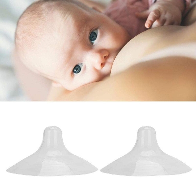 Picture of 2 Piece Nipple Shield with Carrying Boxes, Silicone Nipple Protector Breastfeeding Nipple Guard Without BPA for Breastfeeding Nipple Extenders for Dear Mothers