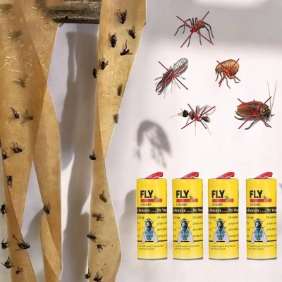 Picture of Powerful Fly Trap Kit – Non-Toxic, Eco-Friendly Sticky Yellow Paper for Trapping Insects, Mosquitoes & Thrips – Available in 1 to 16 PCS – Ideal for Farms, Gardens & Greenhouses