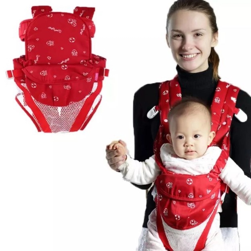 Picture of Babies Bloom Lightweight 6-in-1 Baby Carrier with Breathable Mesh, Adjustable Straps, and Removable Head Support – Perfect for Newborns to 24-Month-Old Toddlers-Multicolor