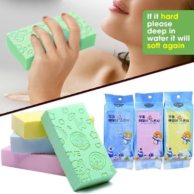 Picture of Nado Care Exfoliating Bath Sponge, Spa Scrub Exfoliating, Bath Body Shower Sponge, Dead Skin Sponge Remover for Adult, Baby, Pregnant Women, 1 pcs Random Colors