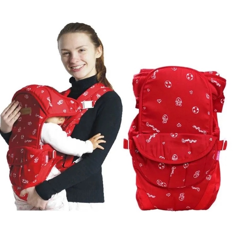 Picture of Babies Bloom Lightweight 6-in-1 Baby Carrier with Breathable Mesh, Adjustable Straps, and Removable Head Support – Perfect for Newborns to 24-Month-Old Toddlers-Multicolor