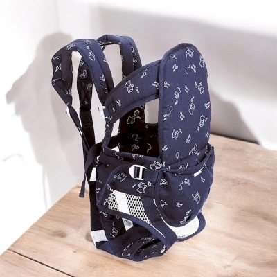 Picture of 6-in-1 Adjustable Baby Carrier for Newborns and Toddlers, Babies Bloom Sling with Padded Straps, Elastic Mesh, and Head Support – Durable and Practical for Babies 2-30 Months Old-Multicolor