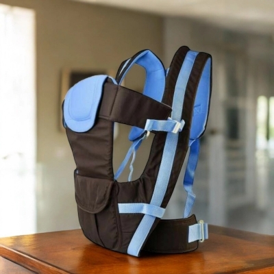 Picture of Adjustable Baby Carrier for 0-3 Years, 4 Carrying Modes, Padded Straps, Breathable Fabric, and Sun Canopy – Lightweight, Foldable, and Ideal for Hiking, Travel, or Daily Use-Multicolor