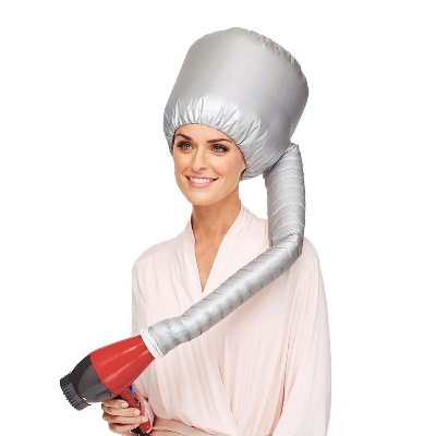 Picture of Bonnet Hair Dryer Retail Care Soft Bonnet Hood Hair Dryer Attachment, Adjustable Large Hooded Cap for Drying Styling Curling Deep Conditioning, Portable Hood Bonnet for Hand Held Hair Dryer (Silver) - Hair Dryer - Hair Dryer - Hair Dryer