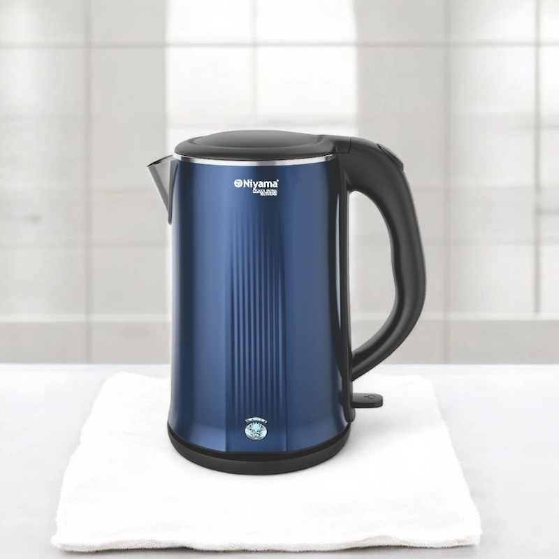 Picture of  Premium Stainless Steel Electric Kettle 1.8L 1800W, Auto Power Off, Anti-Dry Protection, Double Body Design, Multiple Color Choices, 220V 50Hz for Fast and Safe Boiling -Multicolor