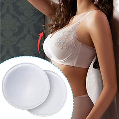 Picture of 1 Pair Round Soft Bra Inserts Pads Removable Sport Bra Cups Inserts Mastectomy Bra Inserts For Bikini Top Swimsuit - Bra