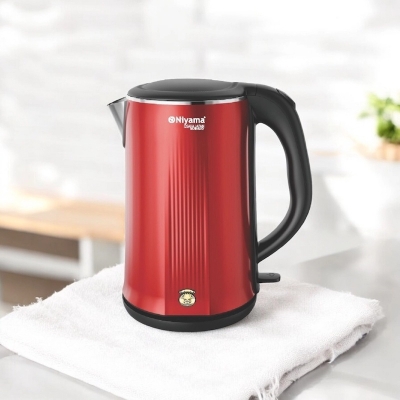 Picture of  Premium Electric Kettle 1.8L 1800W, Stainless Steel, Auto Power Off & Anti-Dry Feature, Double Body Construction, Multiple Color Options, 220V 50Hz for Efficient and Safe Boiling -Multicolor