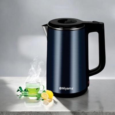 Picture of  1.8L Xtra Large Premium Electric Kettle, BPA-Free 1500W Double Wall Stainless Steel, Cool Touch Tea Kettle, Cordless Design with Overheating Protection, Auto Shut-Off, Multiple Color Options, 220V 50Hz -Multicolor