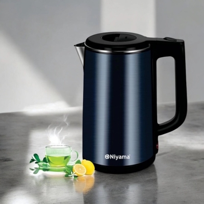 Picture of  1.8L Xtra Large Premium Electric Kettle, BPA-Free 1500W Double Wall Stainless Steel, Cool Touch Tea Kettle, Cordless Design with Overheating Protection, Auto Shut-Off, Multiple Color Options, 220V 50Hz -Multicolor