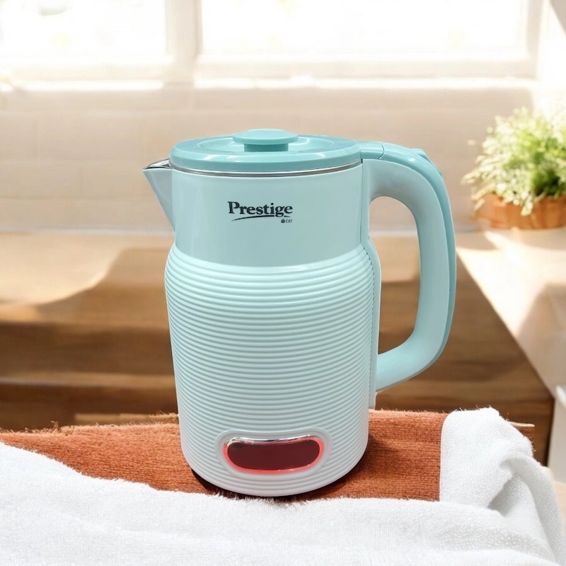 Picture of  Prestige Electric Kettle 2.5L, 1500W, Stainless Steel & Plastic, Auto Shut-Off, Fast Boiling Water Heater, 220V 50Hz, Multiple Color Choices for Safe & Durable Use in Home and Office -Multicolor