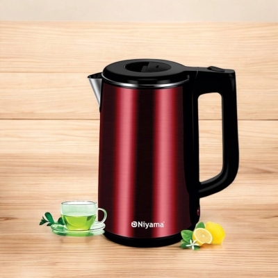 Picture of  1.8L Premium Electric Kettle, Xtra Large 1500W BPA-Free Stainless Steel, Cool Touch Double Wall Tea Kettle with Overheating Protection, Cordless Design, Auto Shut-Off, Available in Multiple Colors, 220V 50Hz -Multicolor