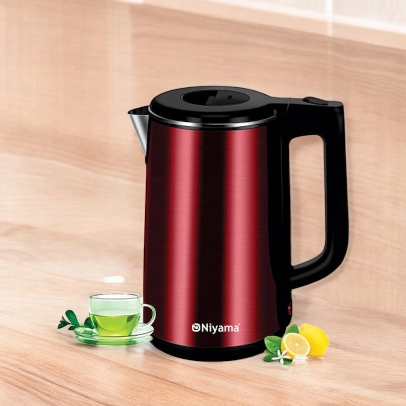 Picture of  1.8L Premium Electric Kettle, Xtra Large 1500W BPA-Free Stainless Steel, Cool Touch Double Wall Tea Kettle with Overheating Protection, Cordless Design, Auto Shut-Off, Available in Multiple Colors, 220V 50Hz -Multicolor
