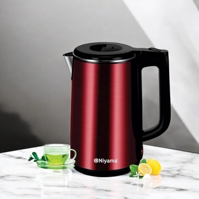 Picture of  1.8L Premium Electric Kettle, Xtra Large 1500W BPA-Free Stainless Steel, Cool Touch Double Wall Tea Kettle with Overheating Protection, Cordless Design, Auto Shut-Off, Available in Multiple Colors, 220V 50Hz -Multicolor