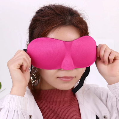 Picture of 3D Eye Mask For Sleeping,Machine Washable, Sleep Mask For Women, Blinder Blindfold Airplane With Travel Pouch - Eye Mask