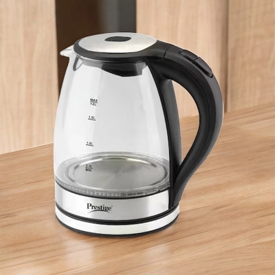 Picture of 1.8L Prestige Crystal Glass Kettle – Electric, 1000W, Transparent Glass Body, 220V, 50Hz, Durable and Stylish, Ideal for Fast Boiling Water, Tea, and Coffee, Available in Multiple Colors (1 Pc)-Multicolor