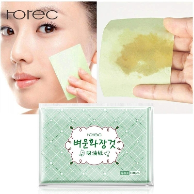 Picture of 100 Piece Oil Absorbing Blotting Paper Sheet Refreshing Oil Control Film Facial Tissue Makeup Equipment