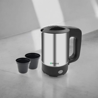 Picture of 500ml Portable Electric Water Kettle – Stainless Steel, 800W, 220V, 50Hz, Compact Fast Boil Travel Kettle, Perfect for Tea, Coffee, Office, and Home Use, Multiple Color Options (1 Pc)-Multicolor