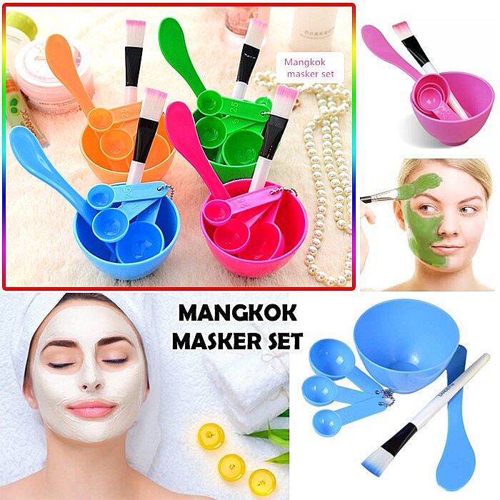 Picture of Retail Care Face Mask Mixing Bowl Set, DIY Facial Facemask Mixing Tool Kit Facial Mask Bowl for Women,Girls, Plastic Face Mask Kit Bowl Mask Bowl Mask Brush Face Spatula(6 in 1)