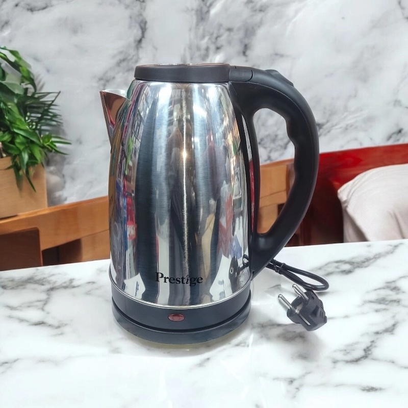 Picture of Prestige Electric Kettle 2.5L, 1500W, Silver & Black, Stainless Steel & Plastic, Auto Shut-Off & Boil-Dry Protection, 220V 50Hz, Durable, Fast-Boiling Water Heater for Safe Use.-Multicolor