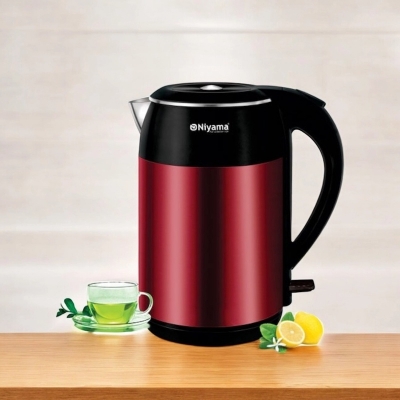 Picture of Stylish Electric Tea Kettle 1.8L, 1500W Hot Water Boiler,  Stainless Steel Body with Auto Shut-Off & Boil-Dry Protection, Cool Touch Design, Multiple Colors, 220V 50Hz for Coffee & Tea.-Multicolor