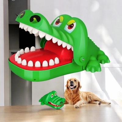 Picture of Alligator Teeth Dentist Game – Exciting Crocodile Bite Finger Toy for Kids. Safe Plastic Material, Perfect for Family Play, Parties, and Holiday Gifts. For 3+ Years Old.-Green