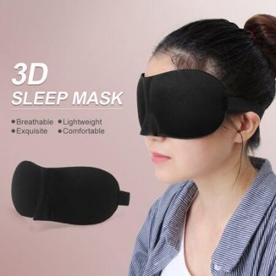 Picture of 3D Eye mask for Sleeping,Machine Washable, Sleep Mask for Women, Blinder Blindfold Airplane with Travel Pouch RCTM15