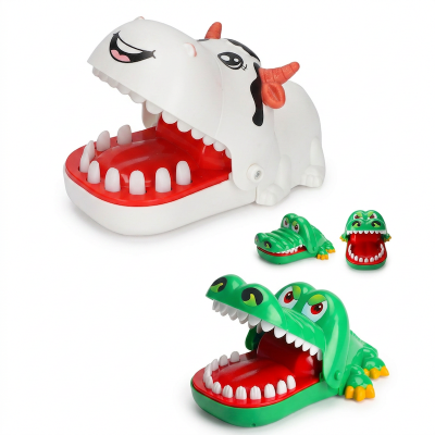 Picture of Crocodile and Cow Teeth Game – Dentist Bite Finger Toy for Kids Aged 3+ Years. Fun for Family, Parties, and Travel. Made of Safe Plastic. Great Birthday or Christmas Gift Idea!-Multicolor