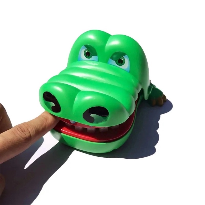 Picture of Crocodile and Cow Teeth Game – Dentist Bite Finger Toy for Kids Aged 3+ Years. Fun for Family, Parties, and Travel. Made of Safe Plastic. Great Birthday or Christmas Gift Idea!-Multicolor