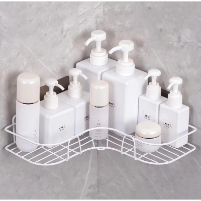 Picture of 1 pcs Organizer Storage,Adjustable Triangle Shower Corner Shelves for Kitchen & Bathroom Accessories,Telescopic Shower Caddy-Black