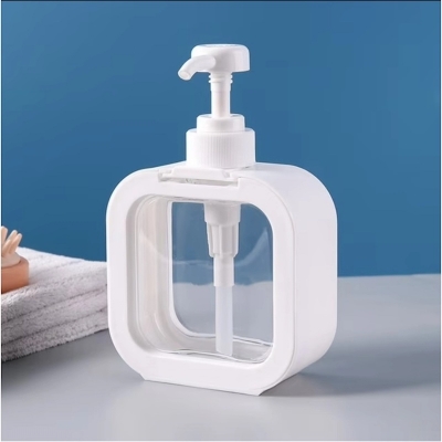Picture of 500ml or 300 ml Modern Soap Dispenser for Bathroom and Kitchen Sink, Small Hand Soap Plastic Dish Soap Dispenser with Pump and Labels