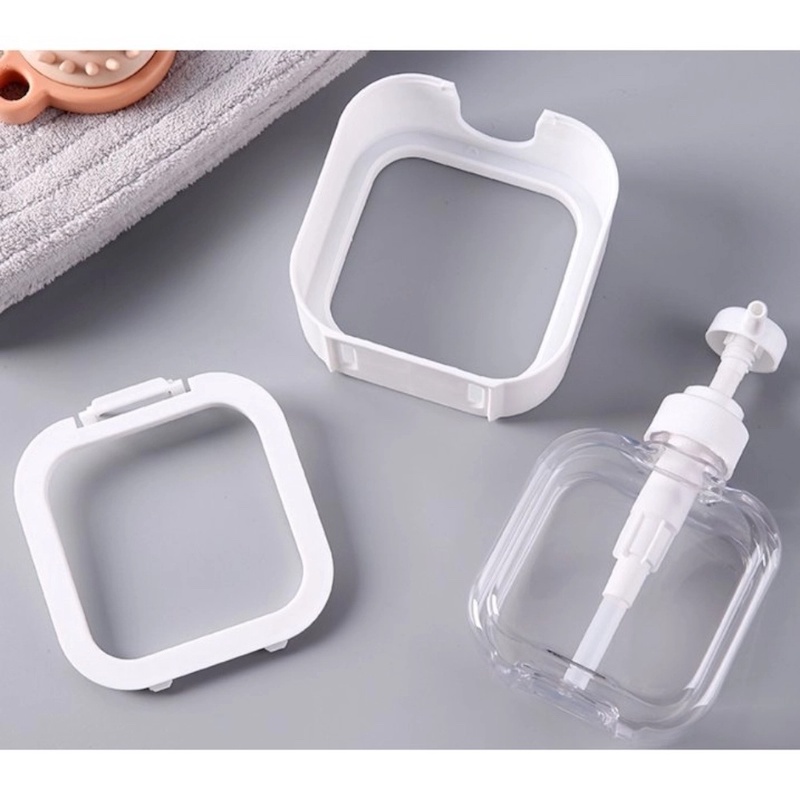 Picture of 500ml or 300 ml Modern Soap Dispenser for Bathroom and Kitchen Sink, Small Hand Soap Plastic Dish Soap Dispenser with Pump and Labels