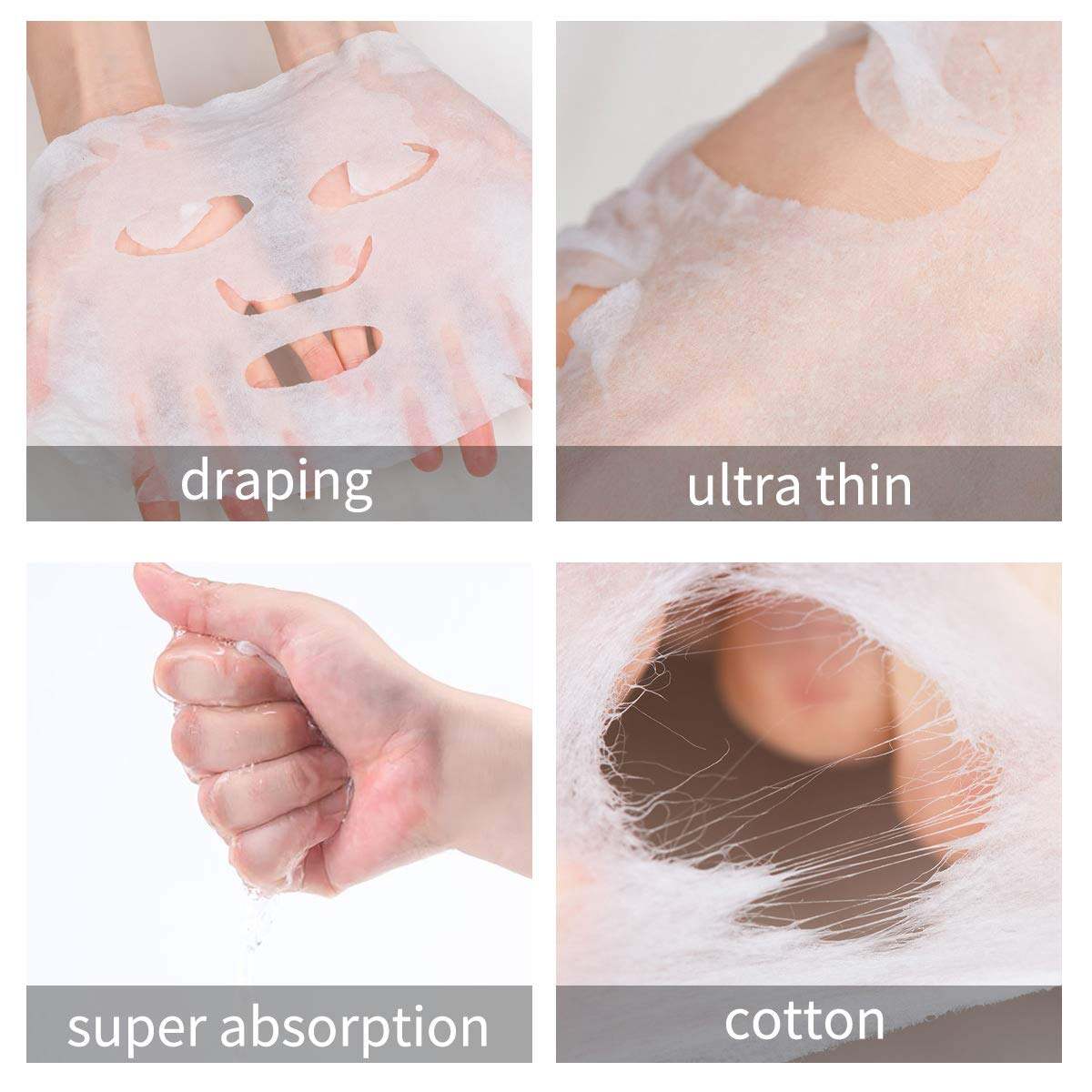 Picture of 30 pcs Compressed Facial Mask Sheet Skin Care DIY Compressed Disposable Facial Masks Skin Care Face Sheet Facial Paper Natural Cotton Wrapped Paper